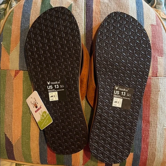 Kuailu Brown Flip Flops Size 13 - Picture 3 of 3